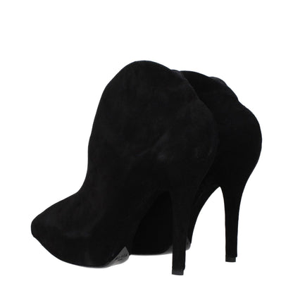 Alaïa Black Leather Ankle Boots