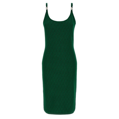 Versace Bicolor Viscose Midi Dress