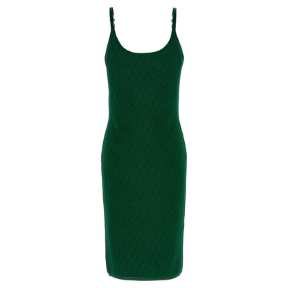 Versace Bicolor Viscose Midi Dress