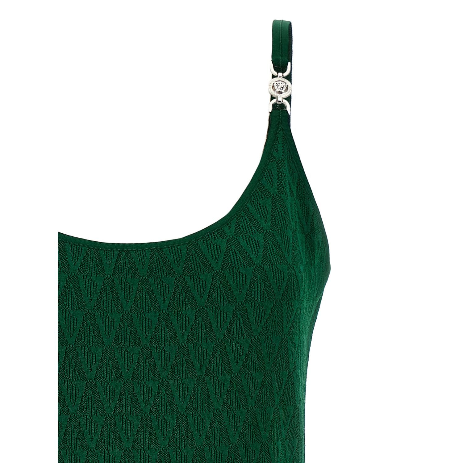 Versace Bicolor Viscose Midi Dress