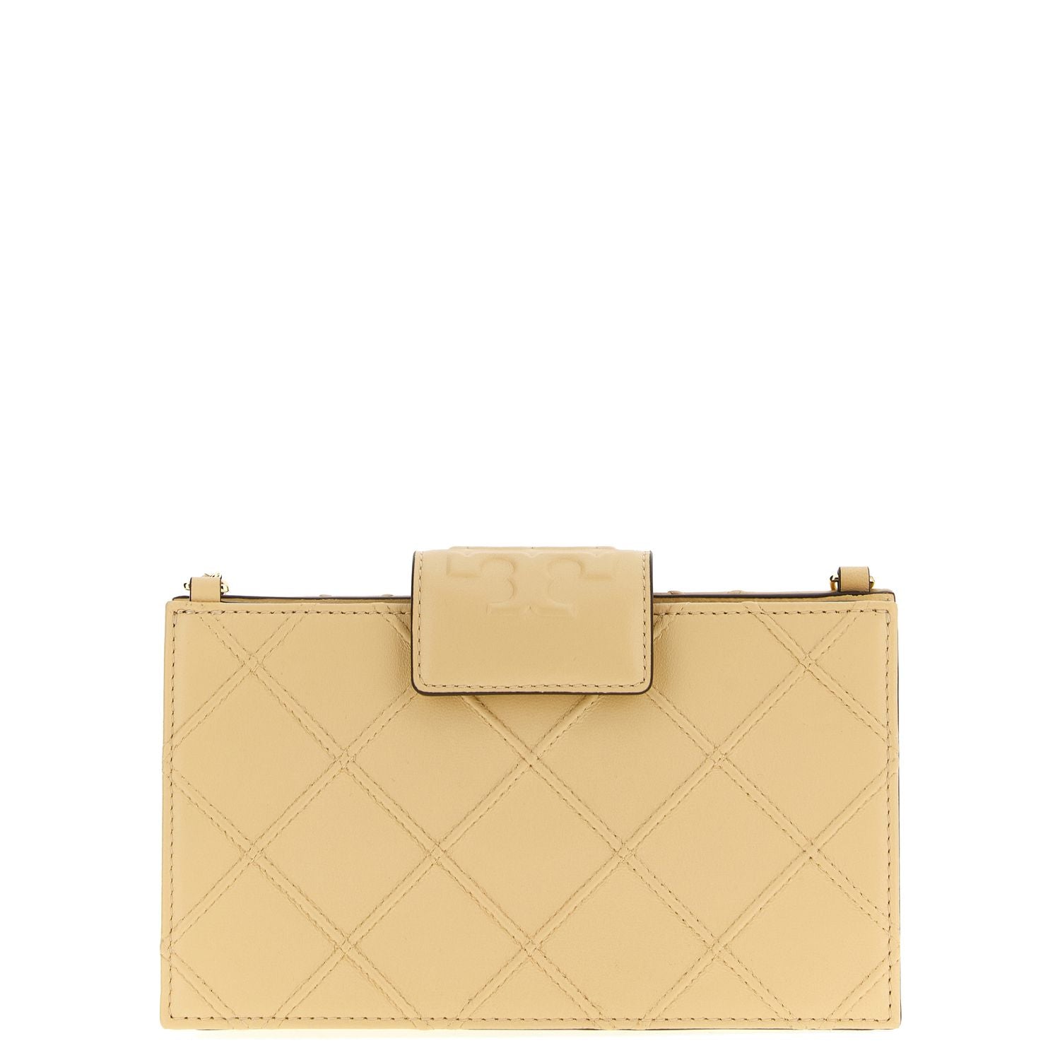 Tory Burch Beige Lamb Leather Cardholder