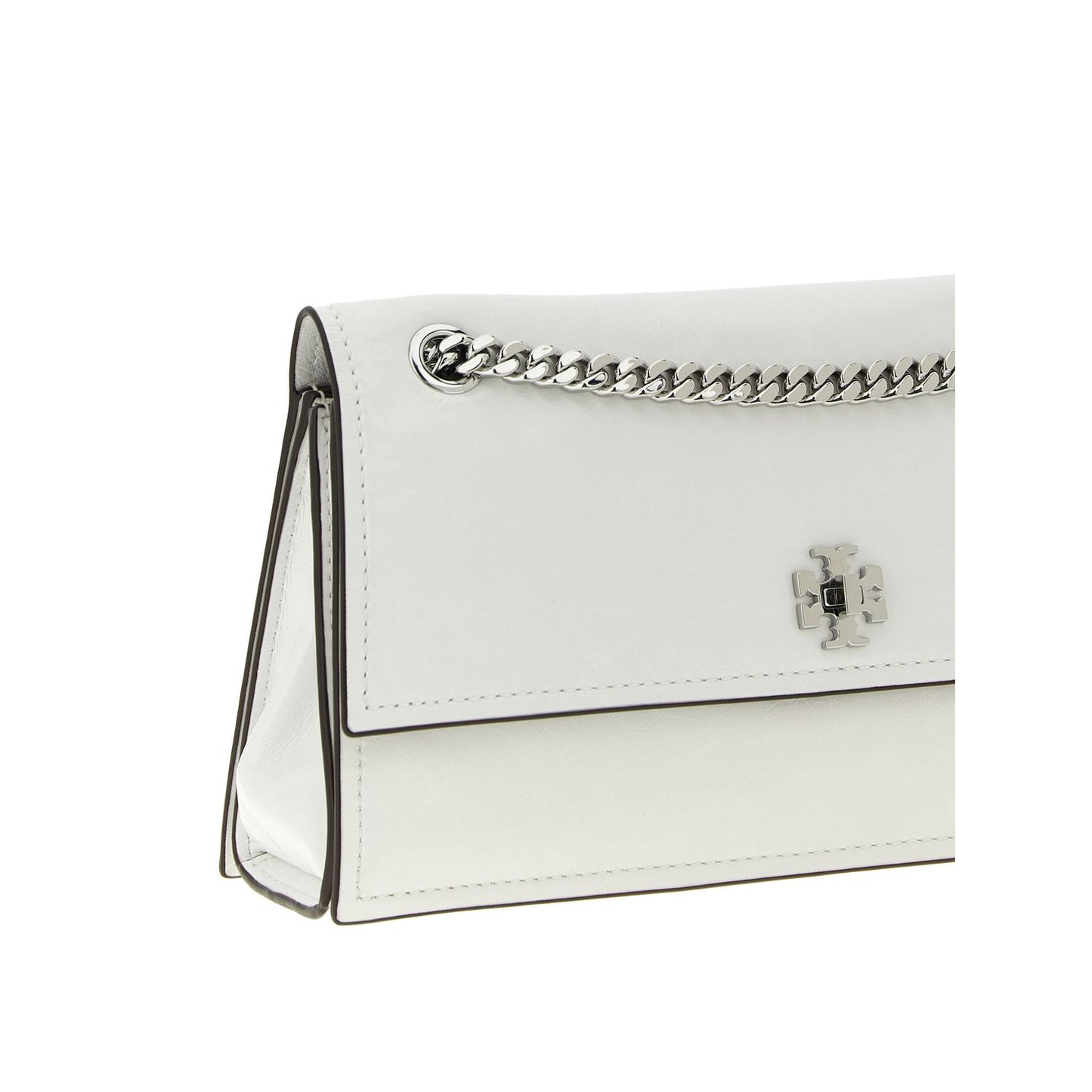 Tory Burch White Lamb Leather Shoulder Bag