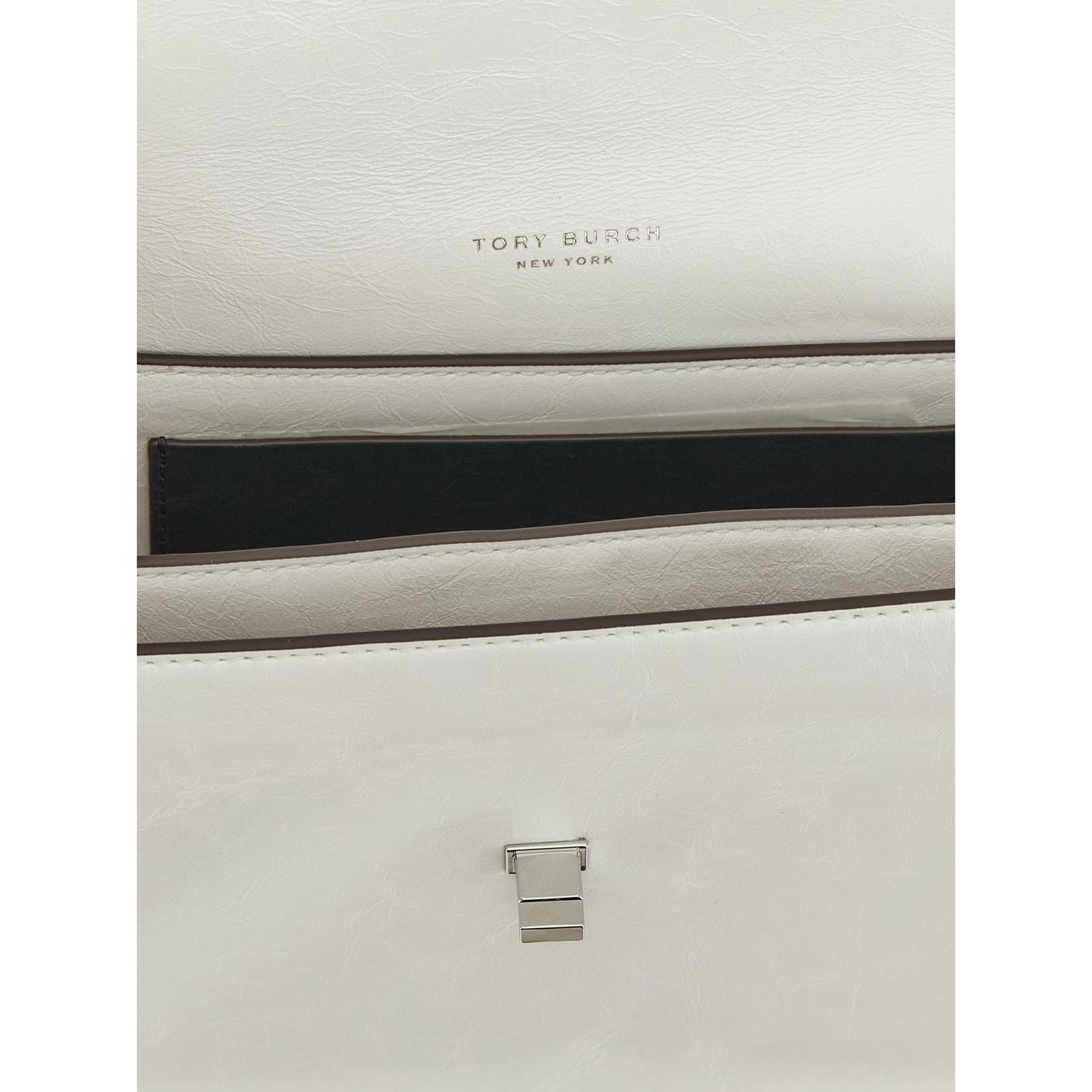 Tory Burch White Lamb Leather Shoulder Bag