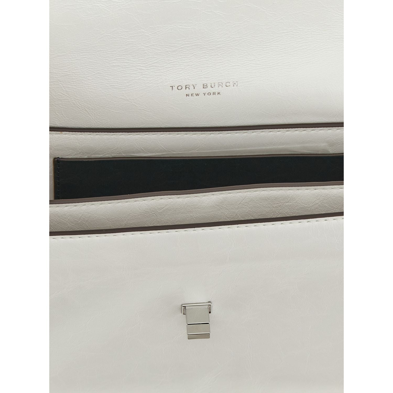 Tory Burch White Lamb Leather Shoulder Bag
