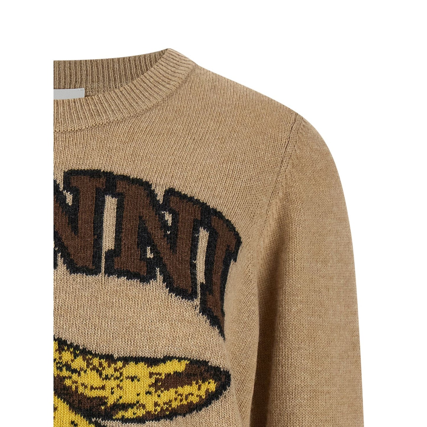 Ganni Beige Wool Cardigan