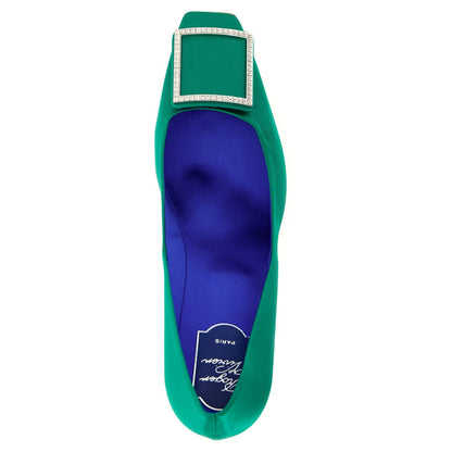 Roger Vivier Bicolor Viscose Mid Heel Pumps
