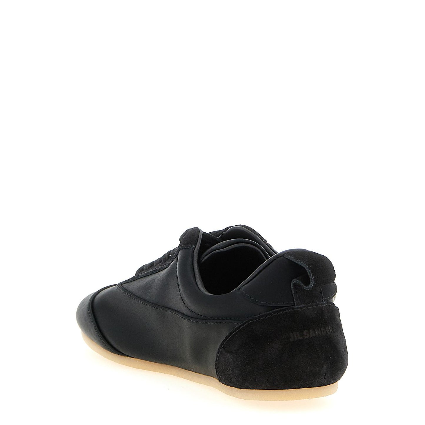 Jil Sander Black Cotton Low Top Sneakers