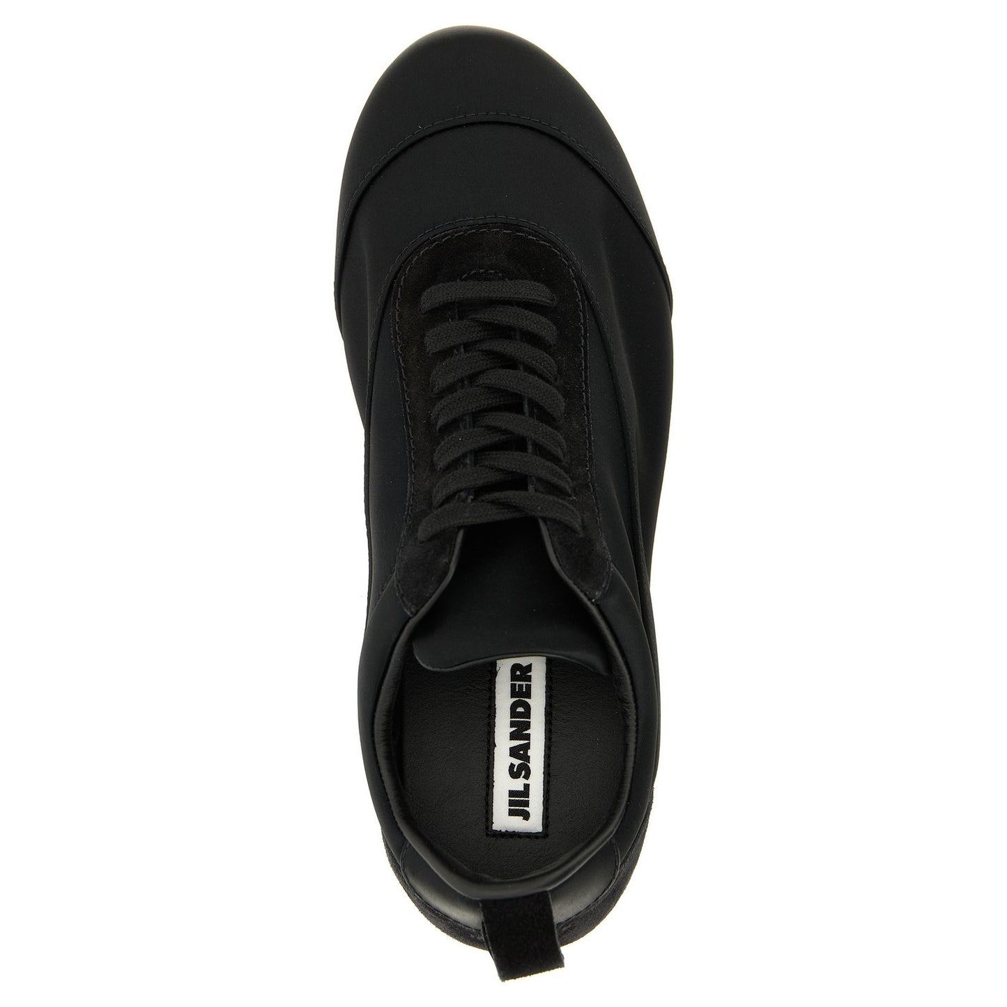 Jil Sander Black Cotton Low Top Sneakers