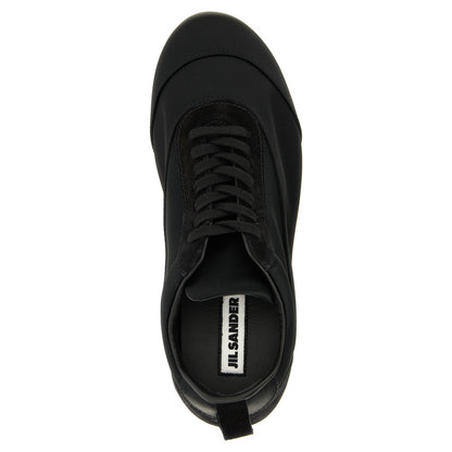 Jil Sander Black Cotton Low Top Sneakers