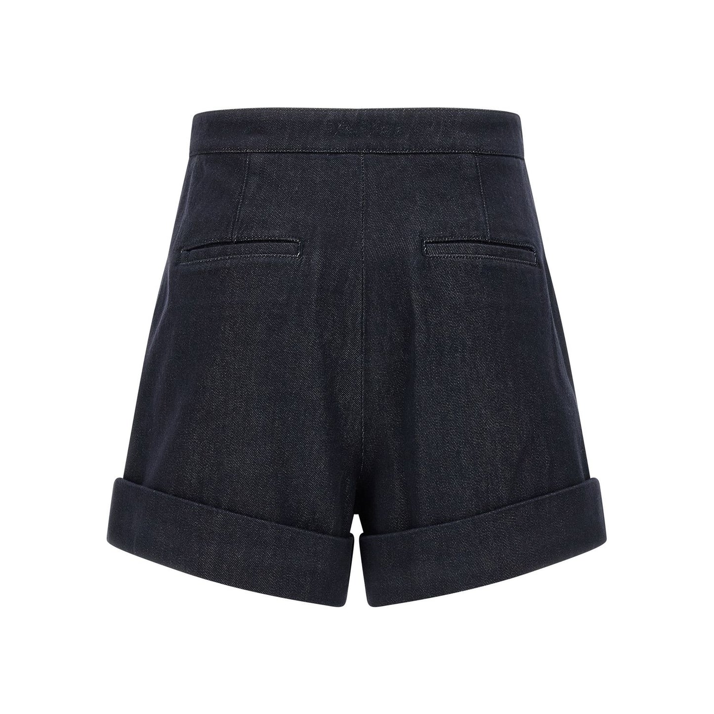 Max Mara Blue Cotton Bermuda Shorts