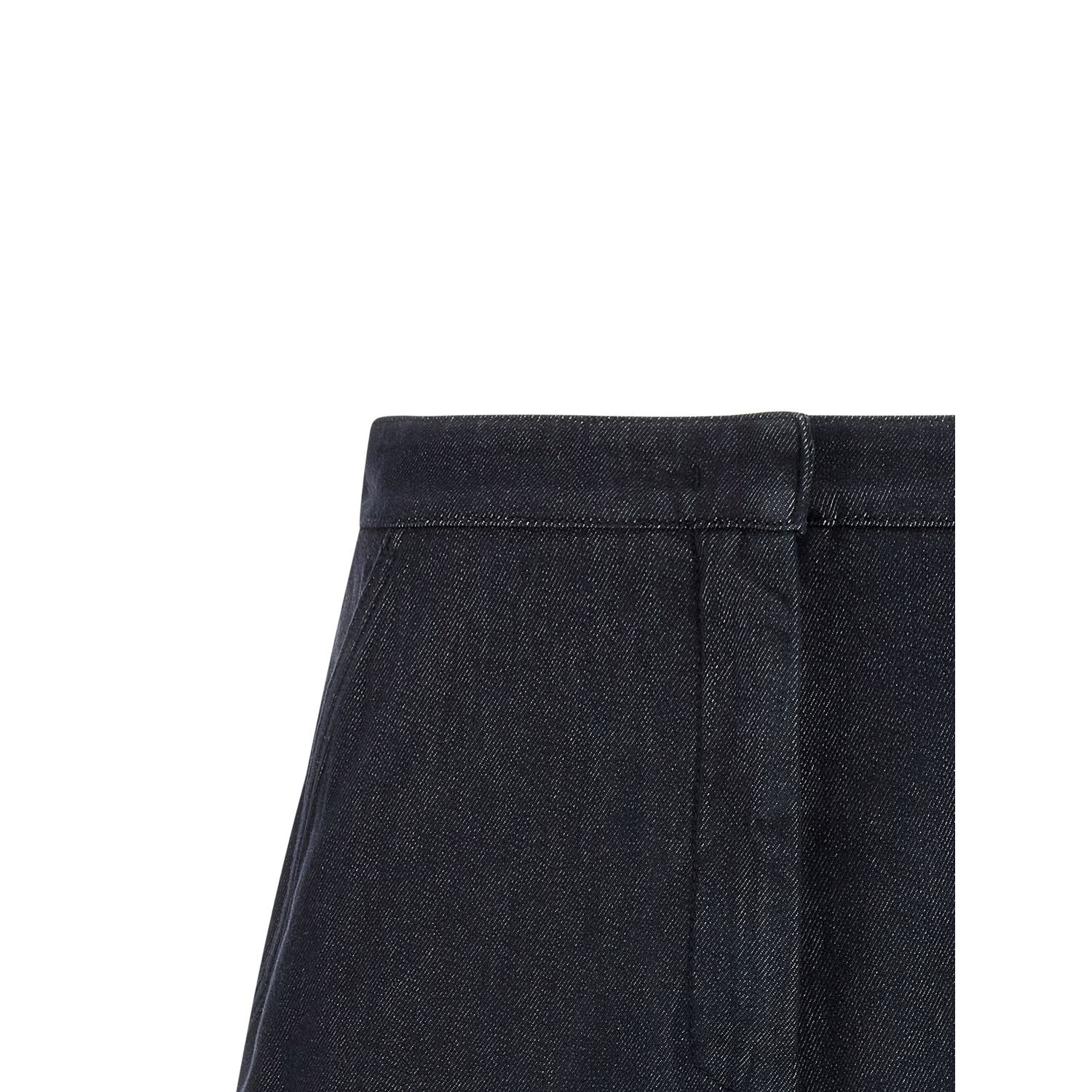 Max Mara Blue Cotton Bermuda Shorts