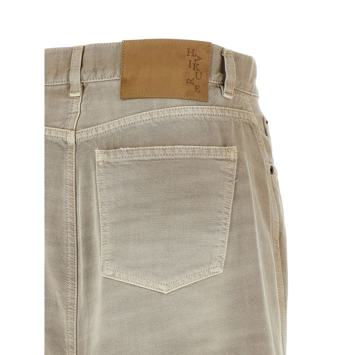 Haikure Gray Cotton Midi Skirt