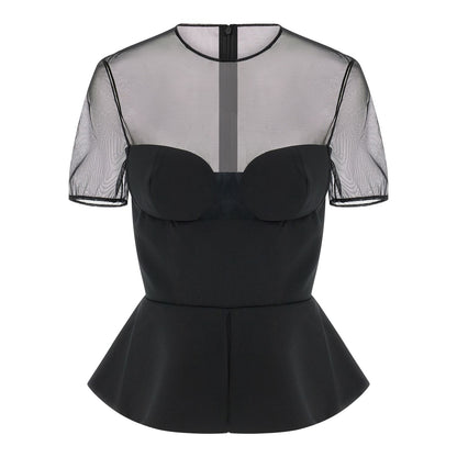 Nensi Dojaka Black Virgin Wool Tank Tops