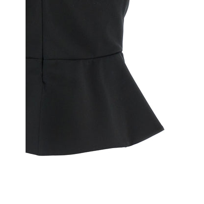Nensi Dojaka Black Virgin Wool Tank Tops