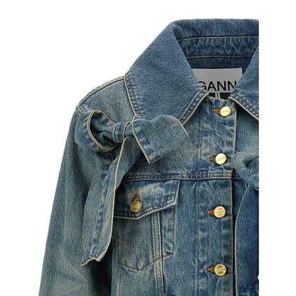 Ganni Blue Organic Cotton Denim Jacket