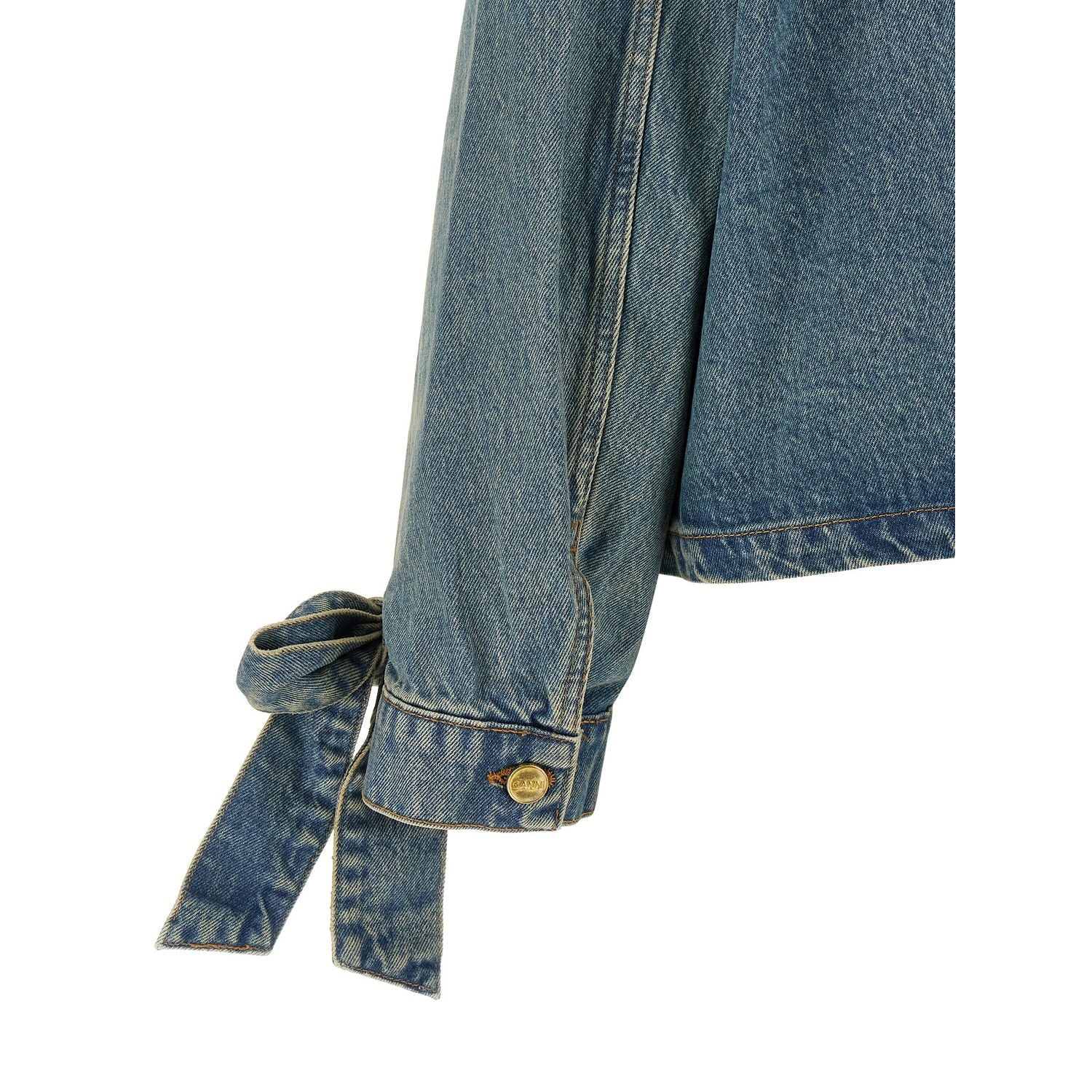 Ganni Blue Organic Cotton Denim Jacket