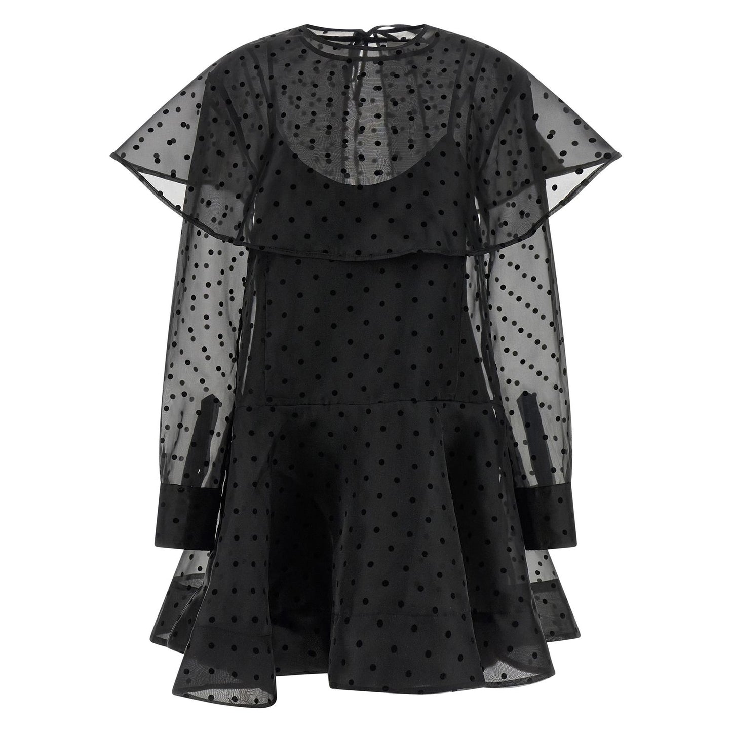 Ganni Black Recycled Polyester Short Dress