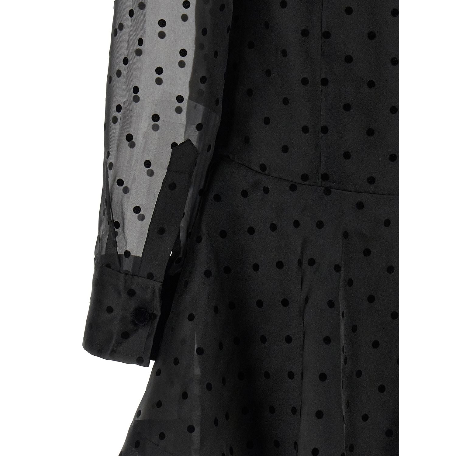 Ganni Black Recycled Polyester Short Dress
