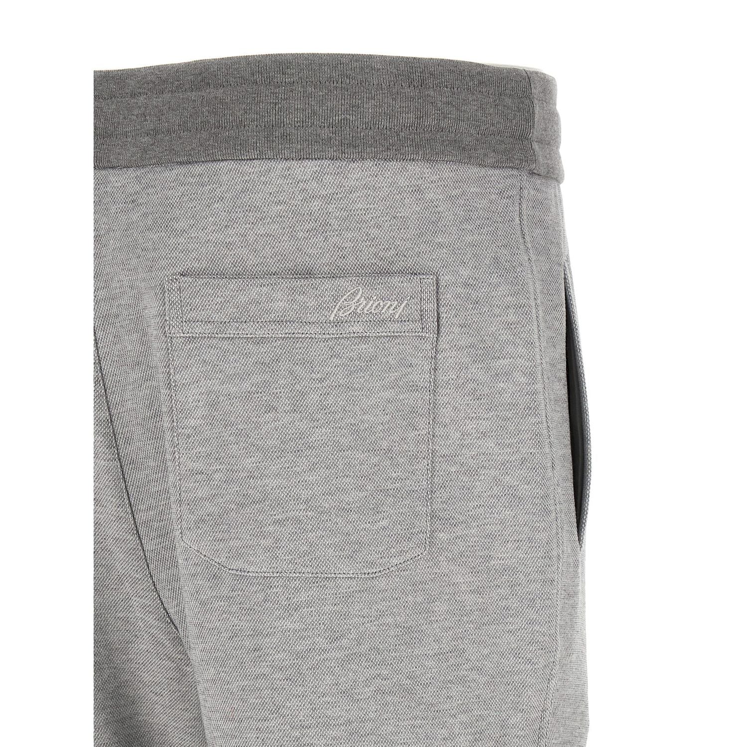Brioni Gray Cotton Joggers (Workout Pants)