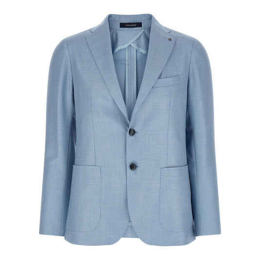 Tagliatore Blue Virgin Wool Blazer