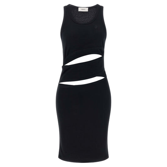 Coperni Black Organic Cotton Short Dress