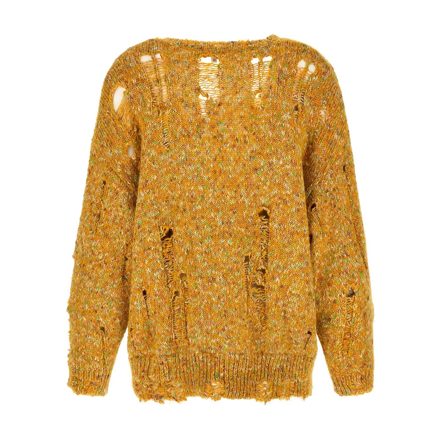 R13 Bicolor Alpaca Leather Cardigan