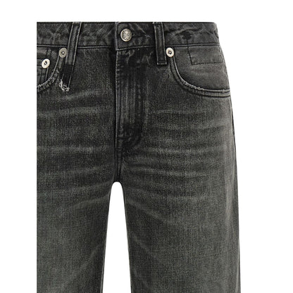 R13 Gray Cotton Straight-Leg Jeans