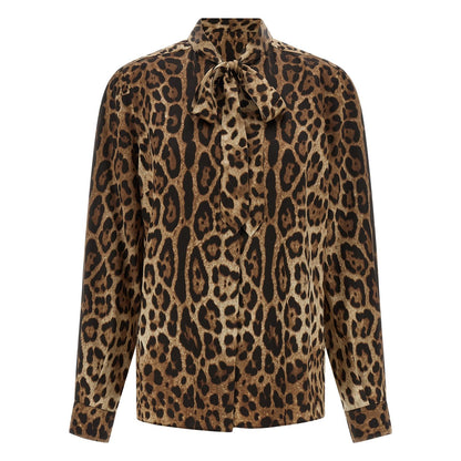 Dolce & Gabbana Brown Silk Blouse