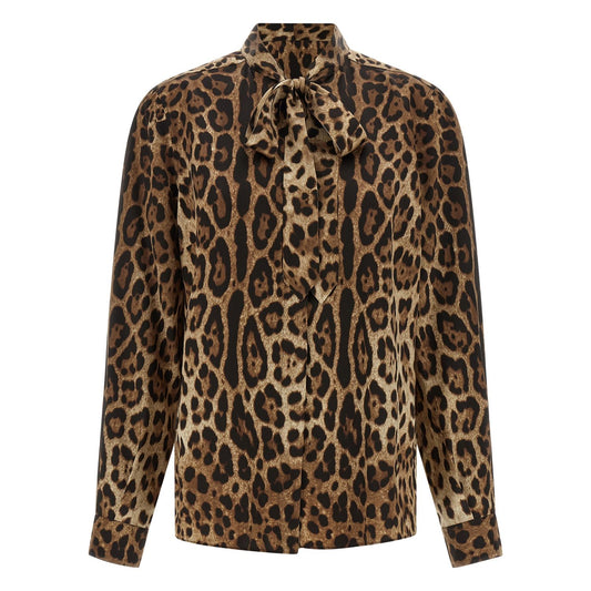 Dolce & Gabbana Brown Silk Blouse