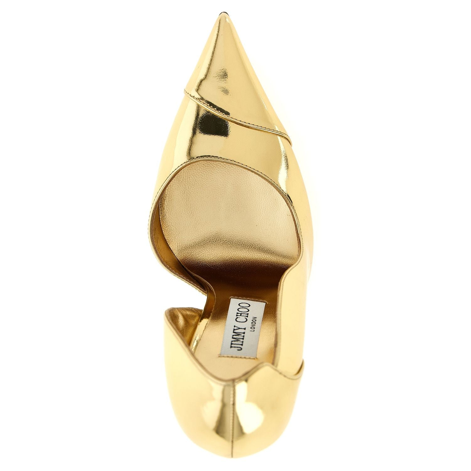 Jimmy Choo Gold Leather High Heel Pumps