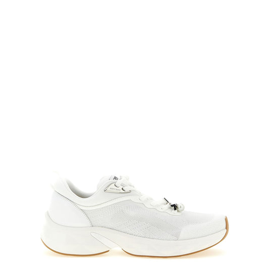 Jimmy Choo White Tencel Athletic Sneakers