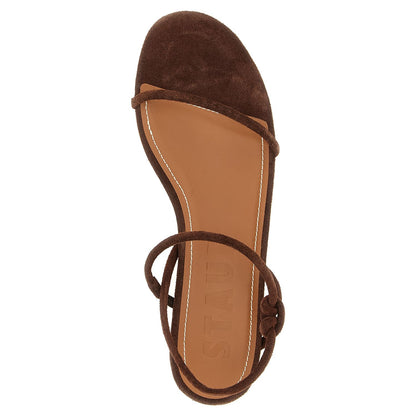 Staud Brown Cowhide Flat Sandals