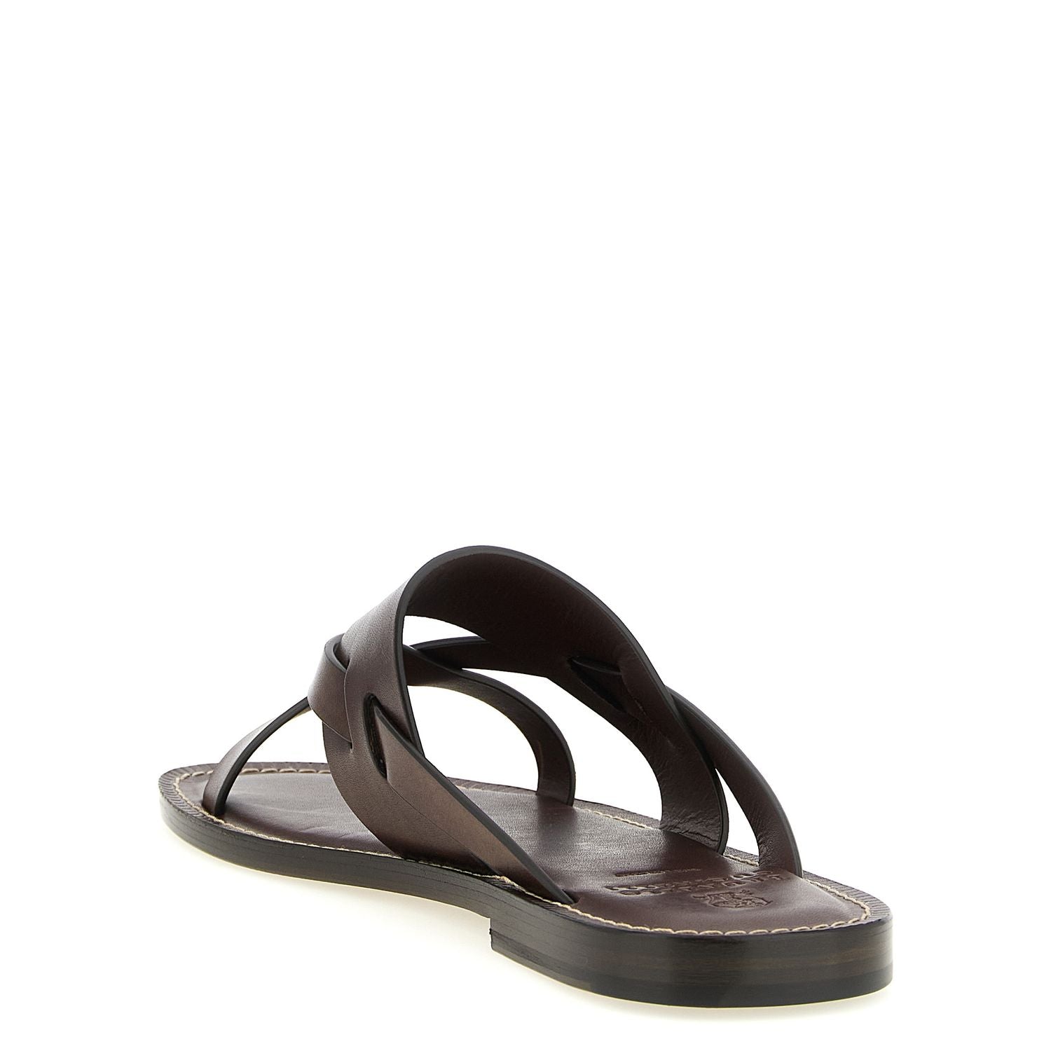 Brunello Cucinelli Brown Calfskin Slides