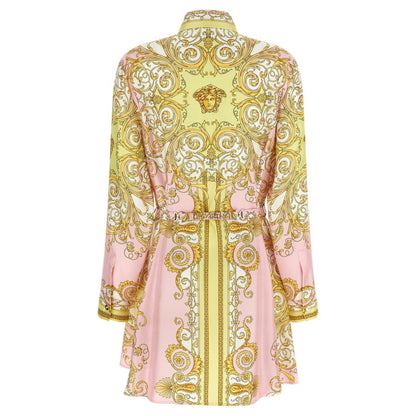 Versace Multicolor Silk Short Dress