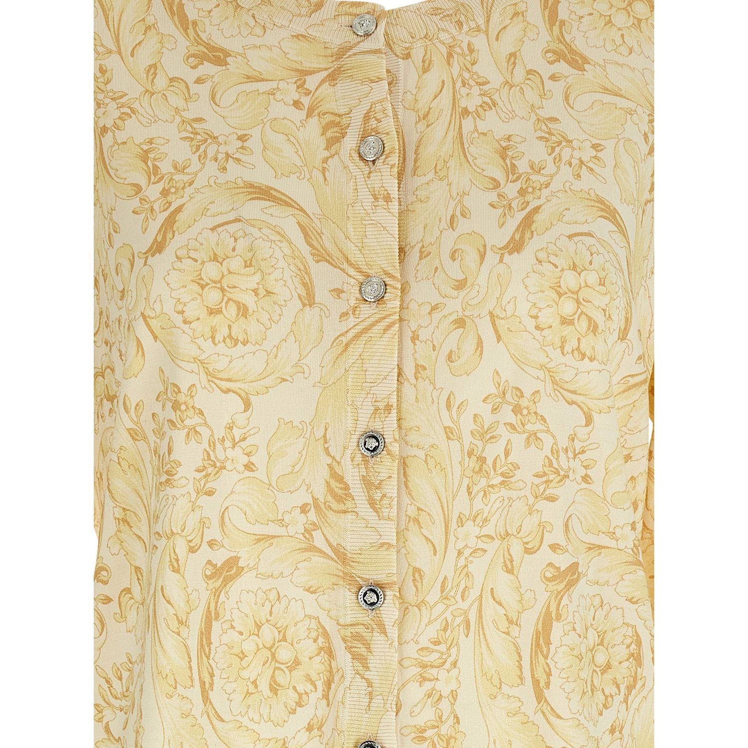 Versace Bicolor Silk Cardigan