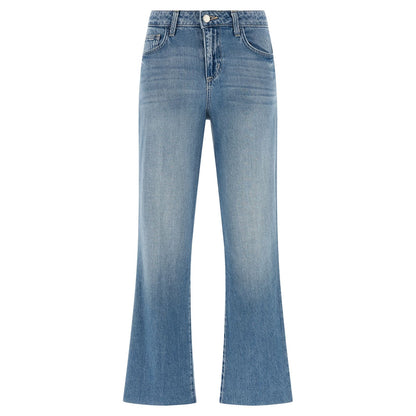 L'Agence Blue Cotton Flared Jeans