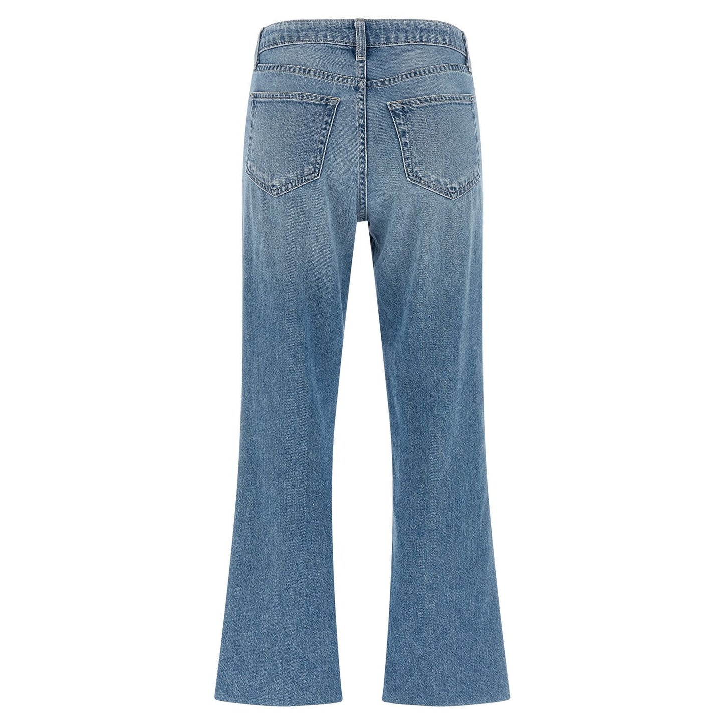 L'Agence Blue Cotton Flared Jeans