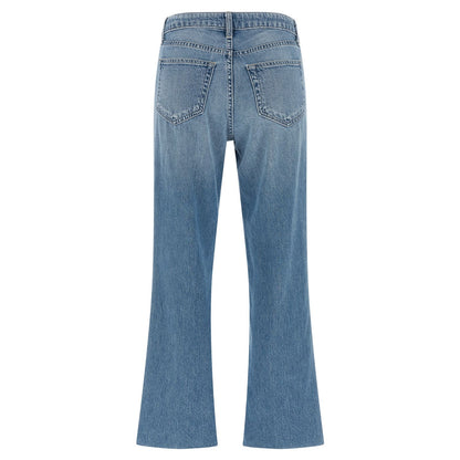 L'Agence Blue Cotton Flared Jeans