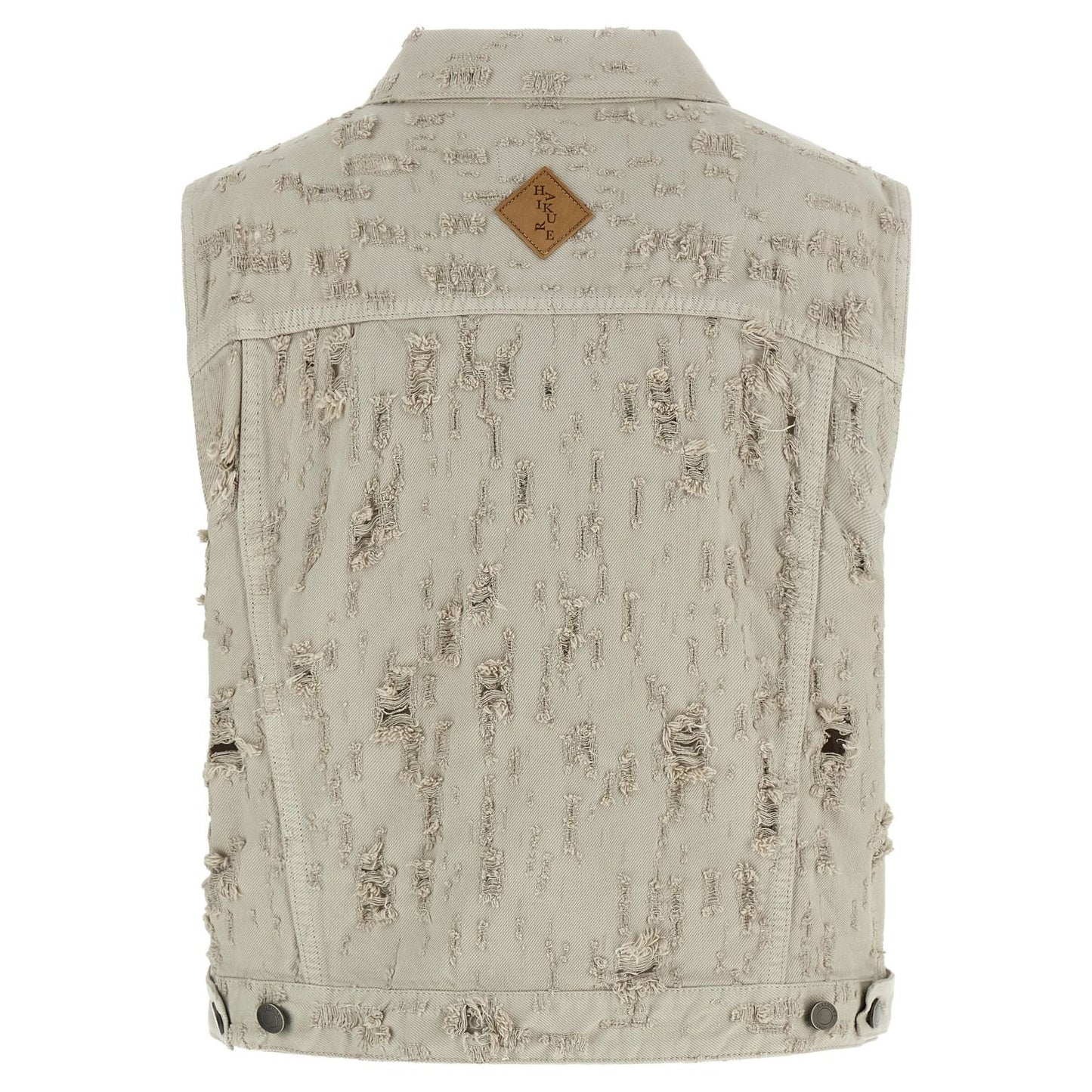 Haikure Gray Cotton Sleeveless Jacket