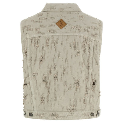 Haikure Gray Cotton Sleeveless Jacket