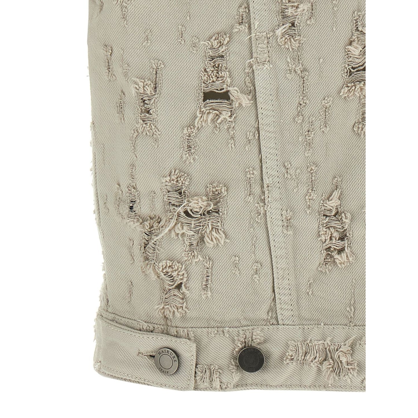 Haikure Gray Cotton Sleeveless Jacket