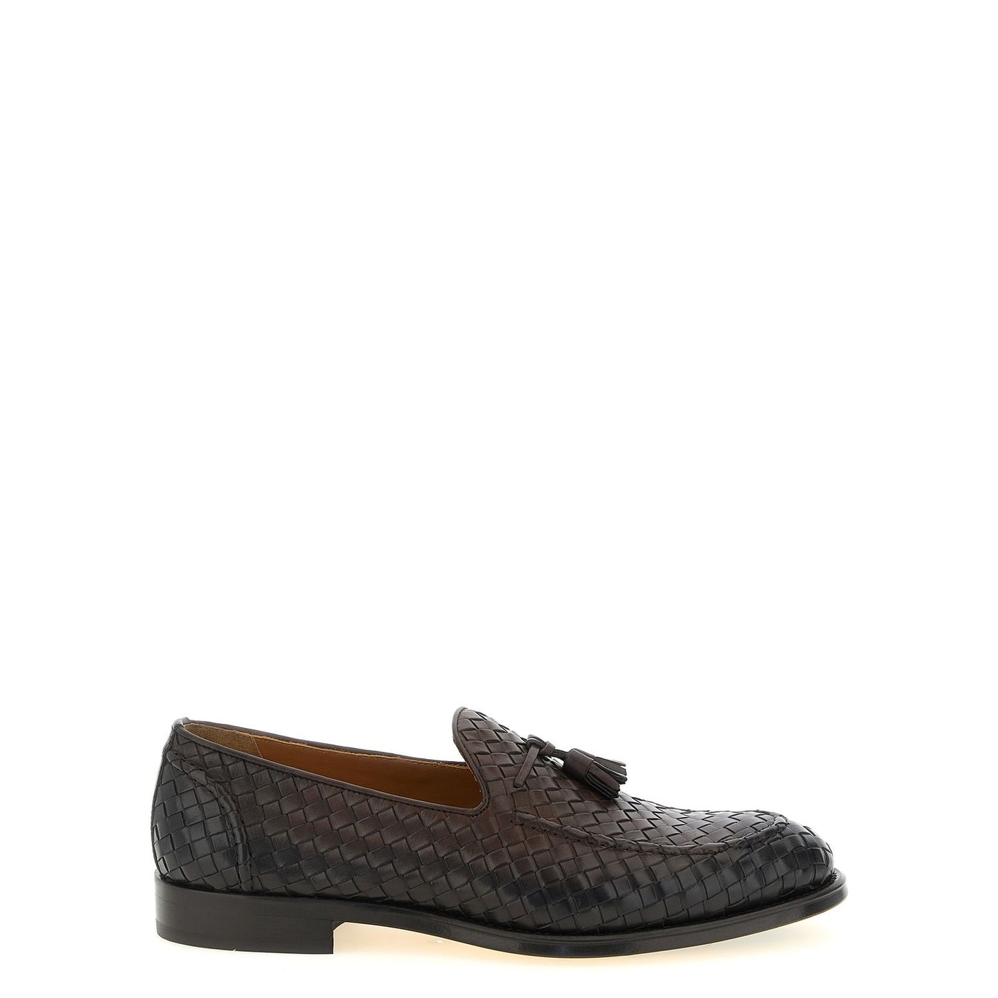 Doucal's Brown Calfskin Slip-On Loafers