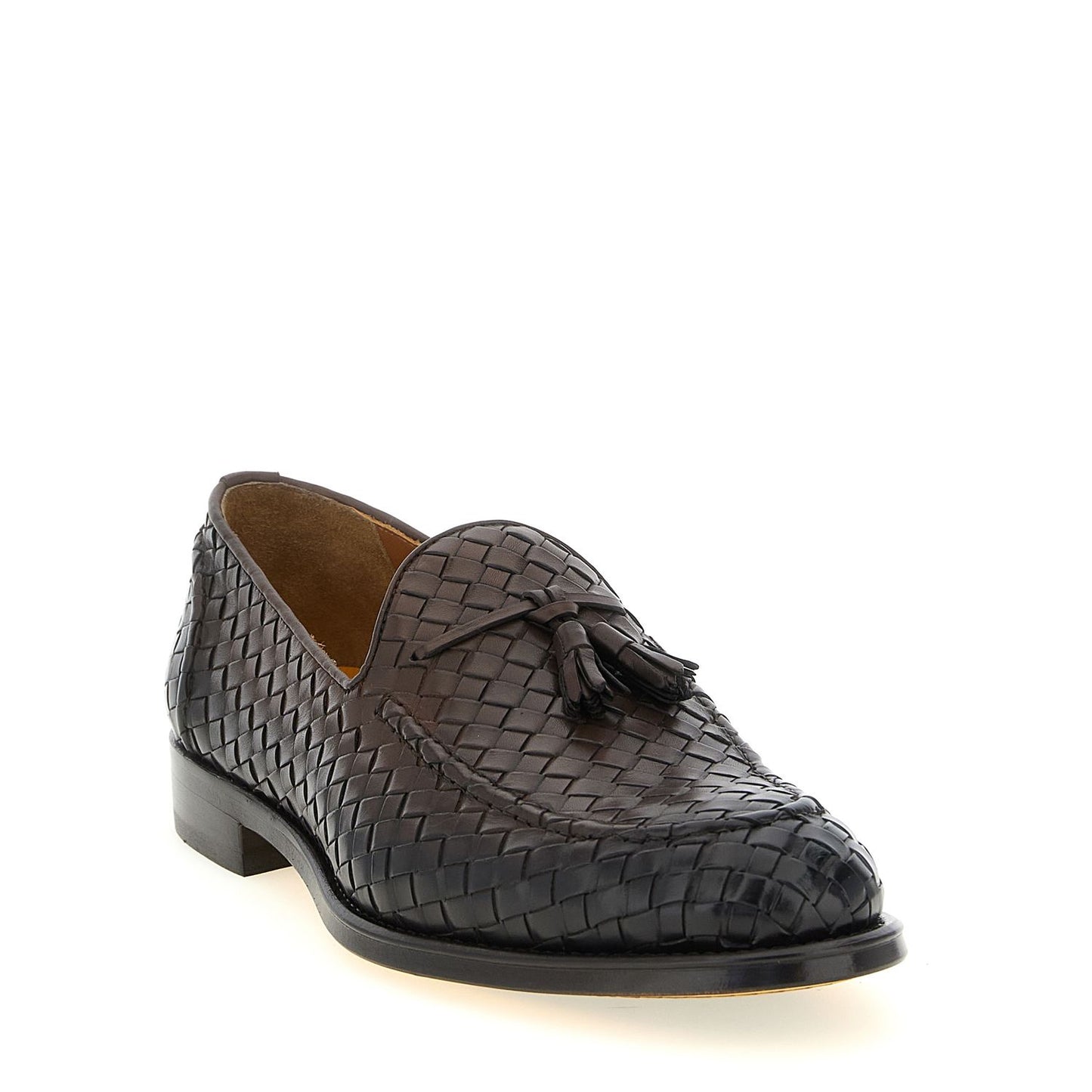 Doucal's Brown Calfskin Slip-On Loafers