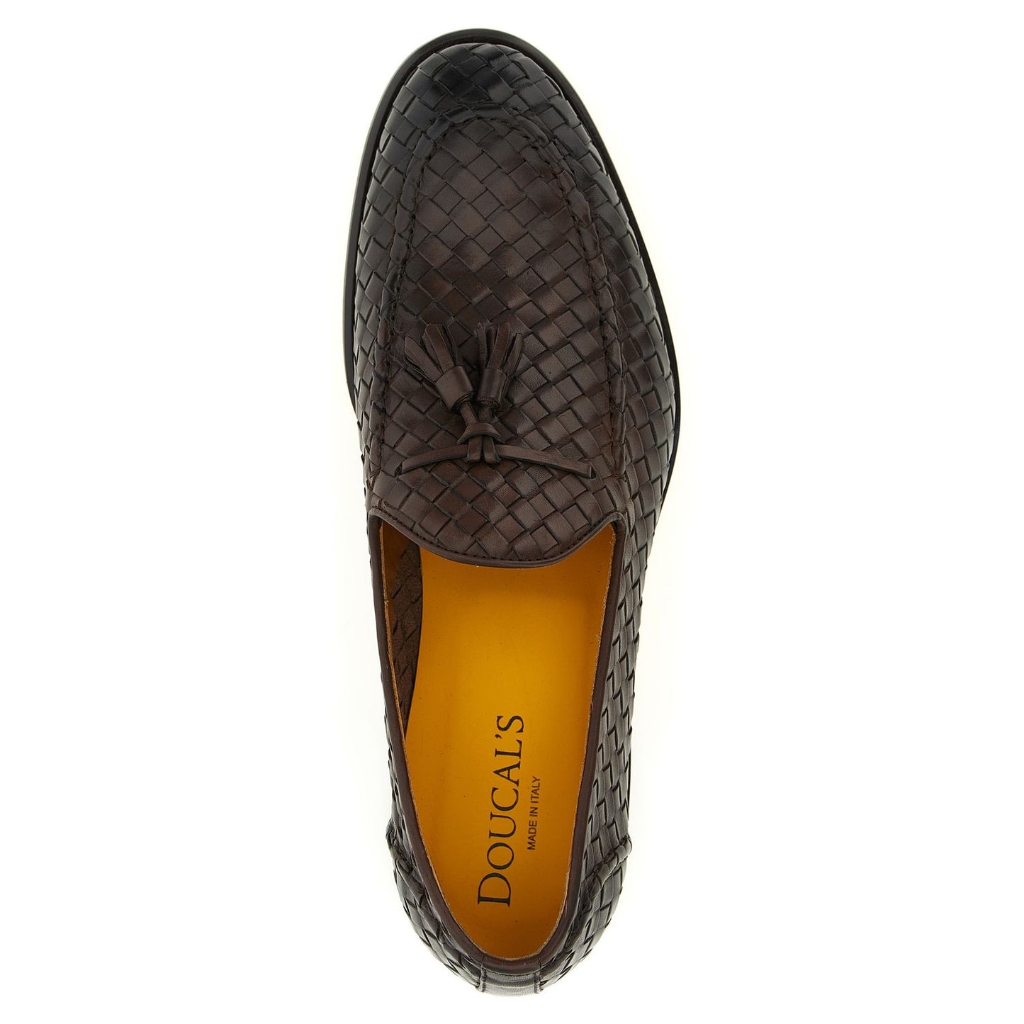 Doucal's Brown Calfskin Slip-On Loafers