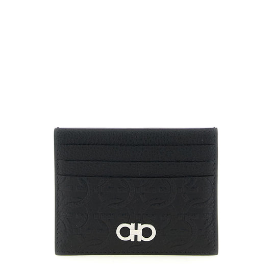 Ferragamo Black Calfskin Cardholder