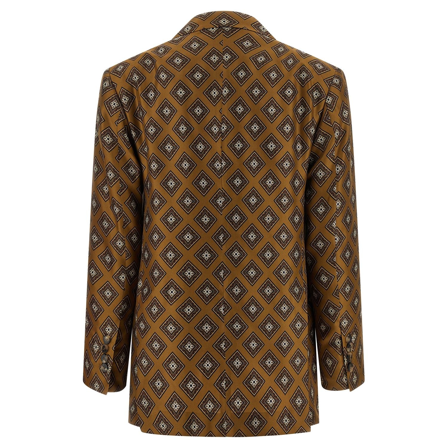 Alberto Biani Brown Silk Blazer
