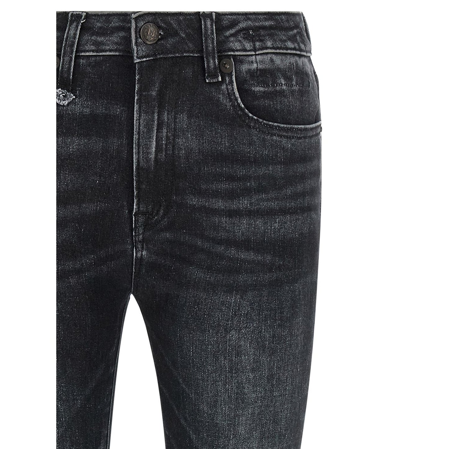 R13 Black Cotton Jeans Denim