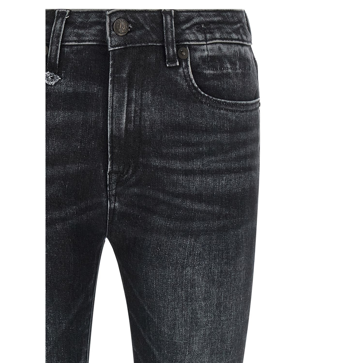 R13 Black Cotton Jeans Denim