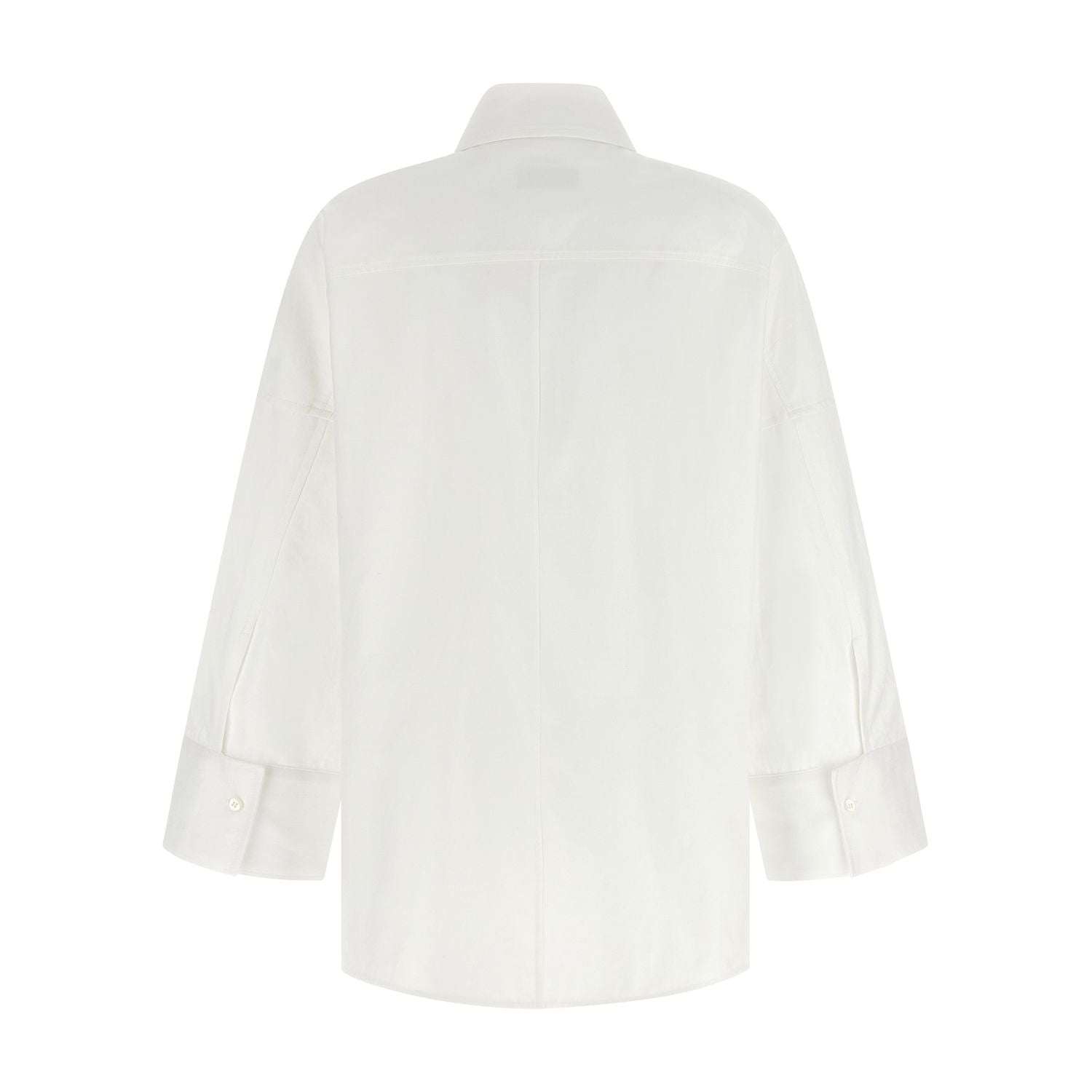 Alberto Biani White Cotton Blouse