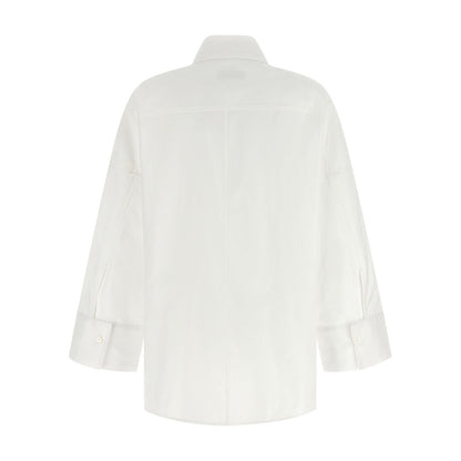 Alberto Biani White Cotton Blouse